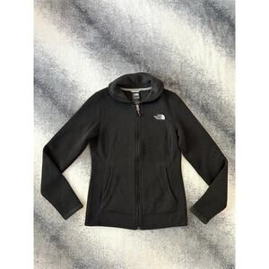 The North Face Black Heather Fleece Zip Up Outdoor Women Jacket Size XS